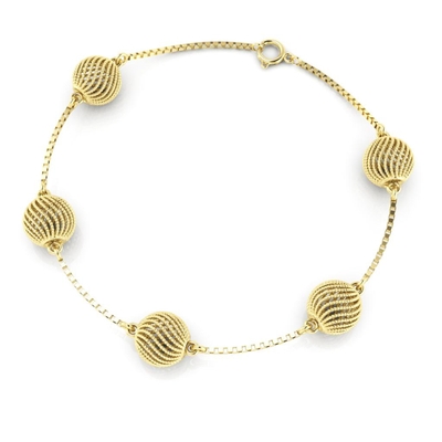 Pulseira Ouro 18K Coleção Órbita Rodeada de Pingentes Pequenos