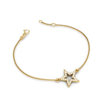 Pulseira Ouro 18K Estrela