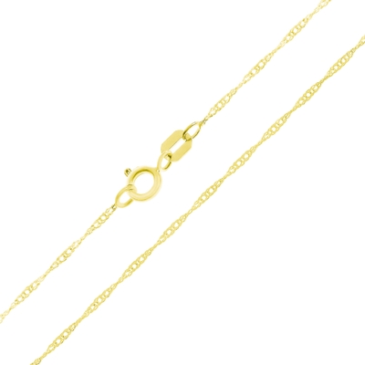 Pulseira Ouro 18K Infantil Singapura 15 cm