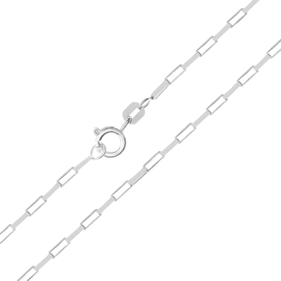 Pulseira Prata Recém-Nascido Veneziana Longa Elo Médio 13 cm