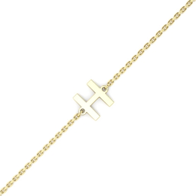 Tornozeleira Personalizada com Letra Ouro 18k