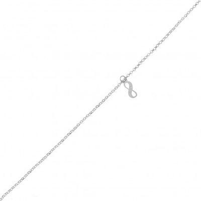 Pulseira Recém-Nascido com Pingente Infinito Prata