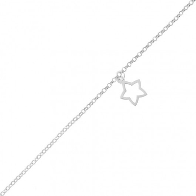 Pulseira com Pingente Estrela Prata