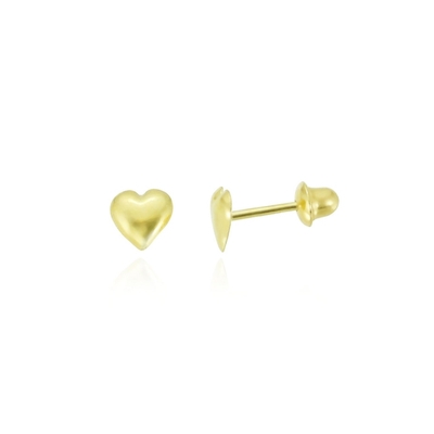Brincos Ouro 18K Coração