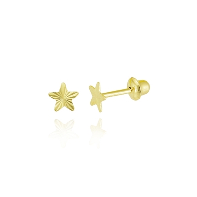 Brincos Ouro 18K Estrela