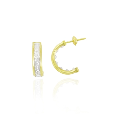 Brincos Ouro 18K Com Pedra