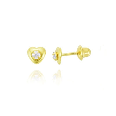 Brincos Ouro 18K Coração