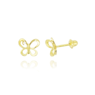 Brincos Ouro 18K Borboleta