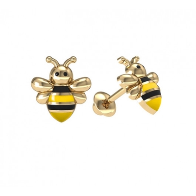 Brincos Ouro 18K Abelha
