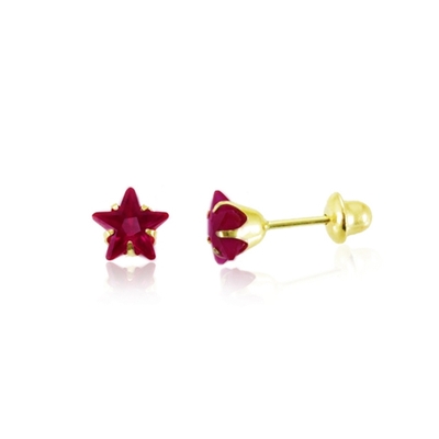 Brincos Ouro 18K Estrela 4 mm