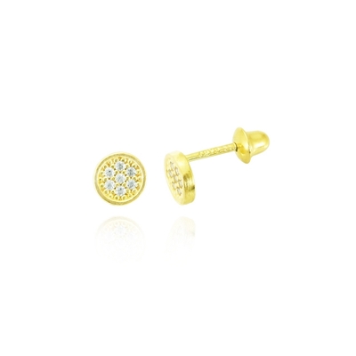 Brincos Ouro 18K Redondo
