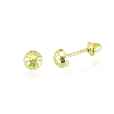 Brincos Ouro 18K Bolinha Média 4 mm
