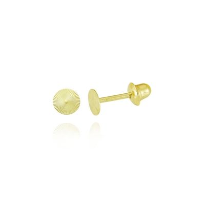 Brincos Ouro 18K Redondo