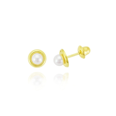 Brincos Ouro 18K Pérola 3,5 mm