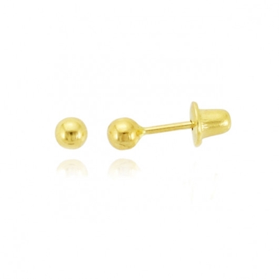 Brincos Ouro 18K Bolinha 2,5 mm