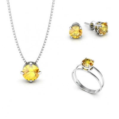 Conjunto Ponto de Luz Prata