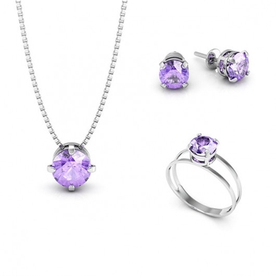 Conjunto Ponto de Luz Prata