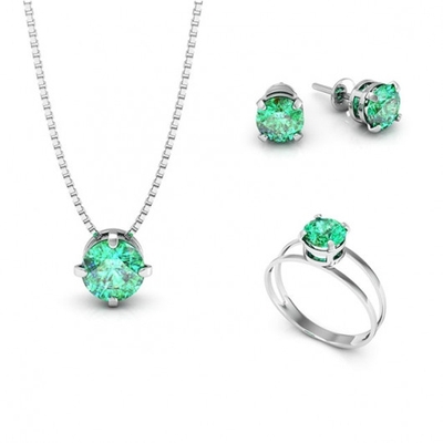 Conjunto Ponto de Luz Prata