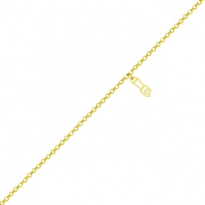 Pulseira com Pingente Figa Ouro