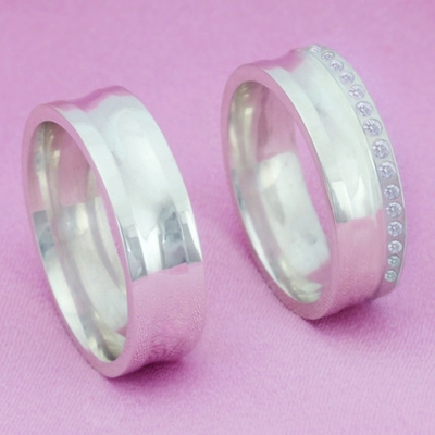 Alianças Compromisso Prata Polidas 6 mm 10g