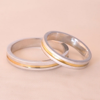 Alianças Namoro Loveways 3,5mm Quadradas Foscas 