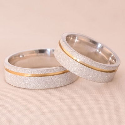 Alianças Namoro Loveways 6mm Quadradas Diamantadas 