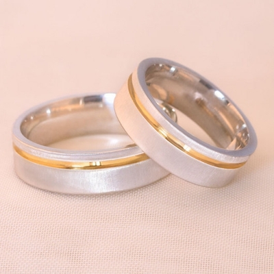 Alianças Namoro Loveways 6mm Quadradas Foscas 