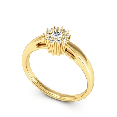 Anel Noivado Allegro Ouro 18K