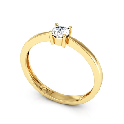 Anel Noivado Eternità Ouro 18K
