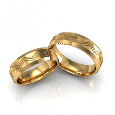 Alianças Casamento Ouro Polidas 5,5mm 9g