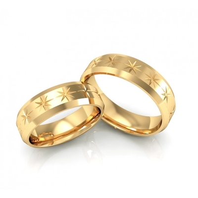 Alianças Casamento Ouro Polidas 9g 5,5mm 