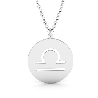 Colar com Pingente Signo Libra Prata