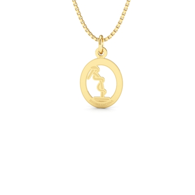 Pingente Formatura Biomedicina Ouro 18k Pequeno