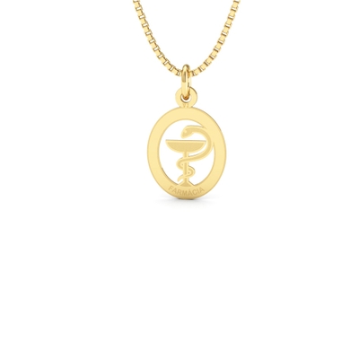 Pingente Formatura Farmácia Ouro 18k Pequeno