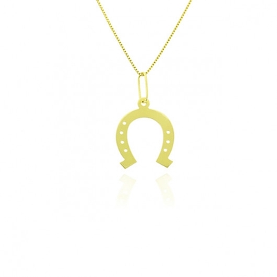 Pingente Ferradura Ouro 18K