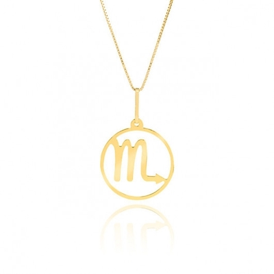 Pingente Escorpião Ouro 18K Coleção Signos
