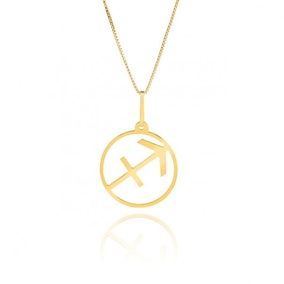 Pingente Sagitário Ouro 18K Coleção Signos