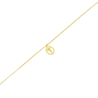 Pulseira com 1 Pingente de Curso Ouro 18K