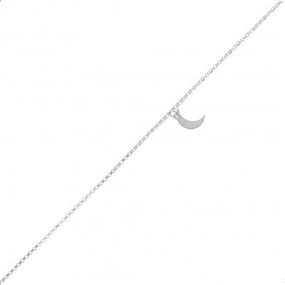 Pulseira Infantil com Pingente Lua Prata