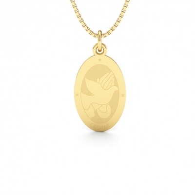 Medalha Crisma Ouro 18K Média