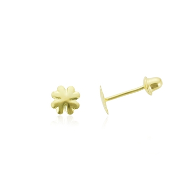 Brincos Ouro 18K Trevo De 4 Folhas