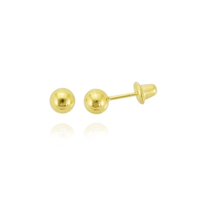 Brincos Ouro 18K Bolinha 3mm
