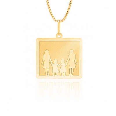 Pingente 2 Mães e Filhas Ouro 18K