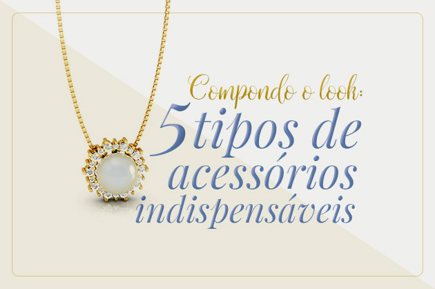 Colar de ouro com pingente de pérola e pedras