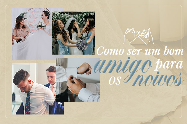 Várias fotos de padrinhos e madrinhas com os noivos