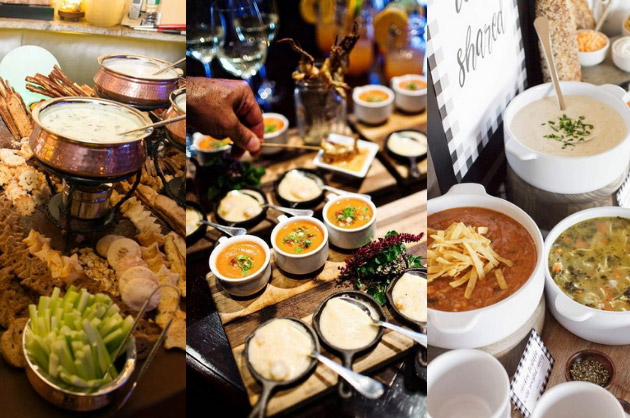 Buffet casamento Buffet para casamento no inverno com caldos e fondue