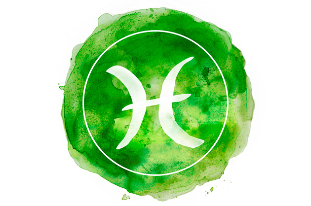 simbolo do signo de peixes na cor verde